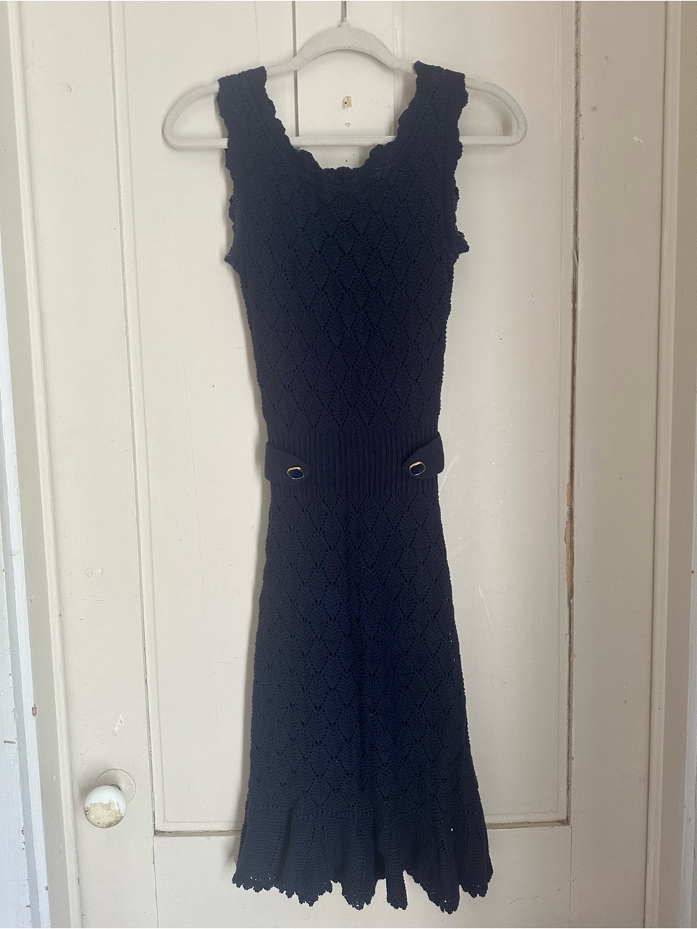 Navy Lilly Pulitzer Knit Crochet Dress